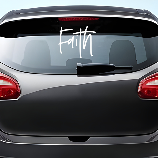 "Faith" vinyl decal/sticker.